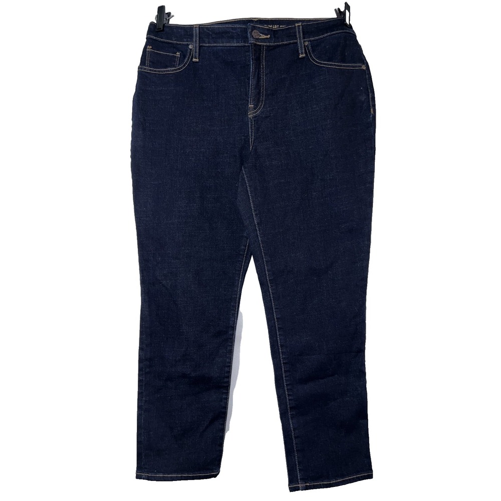 Chicos So Slimming Girlfriend Slim Leg Ankle Jeans‎ Dark Indigo Blue 10P (1.5P)